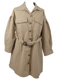 Dámské béžové košilové šaty s páskem I saw it first 