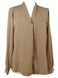 Dámska oranžovo-modrá kockovaná blúzka F&F