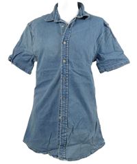 Pánská světlemodrá riflová košile Topman 