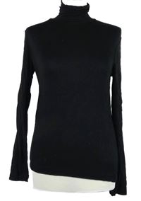 Dámske čierne tričko s rolákom H&M