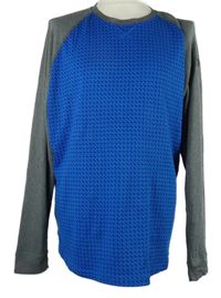 Pánské safírovo-šedé vzorované funkční triko Under Armour 