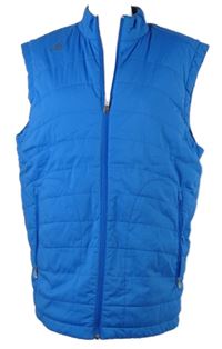 Pánská safírová šusťáková golfová vesta Adidas 