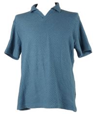 Pánske modré pletené tričko s golierikom Primark