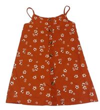 Oranžové kvetinové šaty Primark