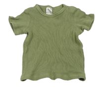 Khaki rebrované tričko H&M