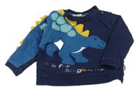 Tmavomodrá mikina s dinosaurom Jojo Maman Bébé