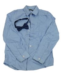 2set- svetlomodrá košile+ motýlok zn. C&A