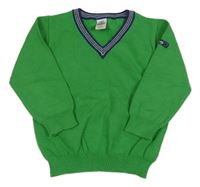 Zeleno-modrý sveter s nášivkou Zara