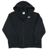 Černá propínací mikina s logem a kapucí Nike