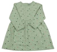 Světlezelené teplákové šaty se srdíčky Topolino