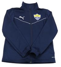 Tmavomodrá športová mikina s potlačou Puma