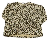 Béžové tričko s leopardím vzorom Zara