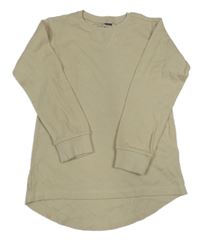 Béžové rebrované tričko Next