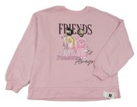 Nové - světlerůžová oversize mikina s dívkami Dunnes Stores