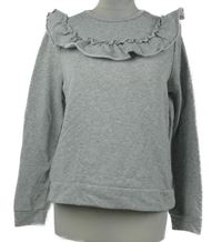 Dámská šedá mikina s volánky H&M