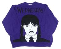 Fialový svetr s Wednesday H&M