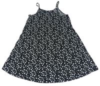 Čierno-biele kvetované šaty Primark