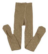 Hnědé puntíkaté punčocháče H&M