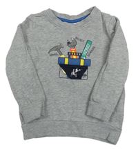 Sivá mikina s nářadím Impidimpi