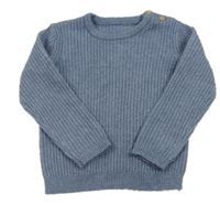 Modrý rebrovaný sveter George