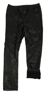 Černé koženkové tregíny F&F