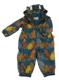 Petrolejová šusťáková podšitá kombinéza s Gruffalem a kapucí Tu