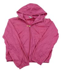 Růžová šusťáková bunda s kapucí Naf Naf
