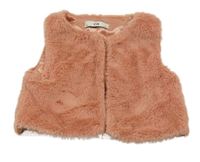 Ružová kožušinová podšitá vesta C&A