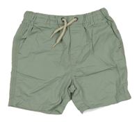 Zelenošedé plátenné kraťasy Next