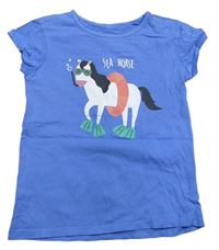 Modré tričko s koníkem Mountain Warehouse 