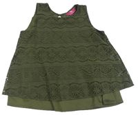 Khaki krajková halenka Yd. 