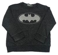 Tmavosivá melírovaná mikina s Batmanem Next