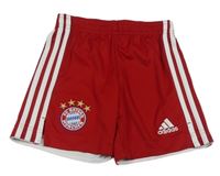 Červené fotbalové kraťasy s pruhy - FC Bayern München Adidas