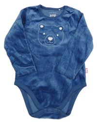 Modré sametové body s medvídkem Kite