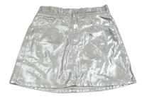 Strieborná rifľová sukňa H&M