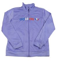 Levandulová propínací sportovní mikina s logem Adidas