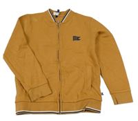 Medová prepínaci mikina s prúžkami Okaidi