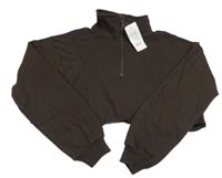 Nové - Hnedá crop mikina New Look