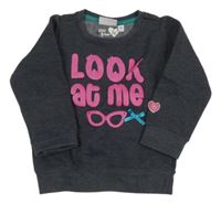 Tmavosivá mikina s nápisom