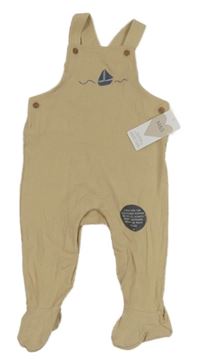 Nové - Béžový žebrovaný overal M&S