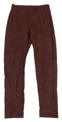 Vínové koženkové tregíny Zara