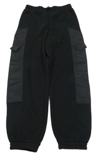 Černé cuff tepláky s kapsami Primark 