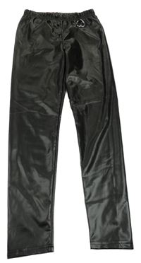 Čierne latexové tregíny so srdiečkom Shein