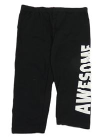 Čierne capri legíny s nápisom Page One Young