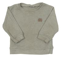 Sivé vzorované tričko s dúhou