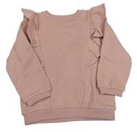 Svetloružová mikina s volánikmi F&F