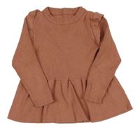 Staroružový rebrovaný sveter s volánikmi George