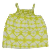 Limetkovo-biela batikovaná žabičková tunika Cherokee