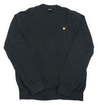Čierny sveter s logom Lyle&Scott