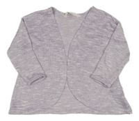 Levandulovo-biely melírovaný svetrový cardigan H&M